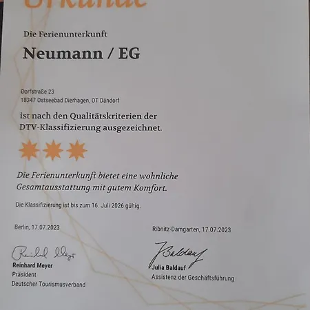 펜션 3***ferienwohnungen Neumann Dändorf